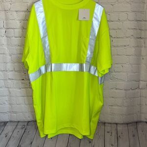 Tri-Mountain Men’s Lime Green Safety Shirt size 3xl style 222 class 2 level 2